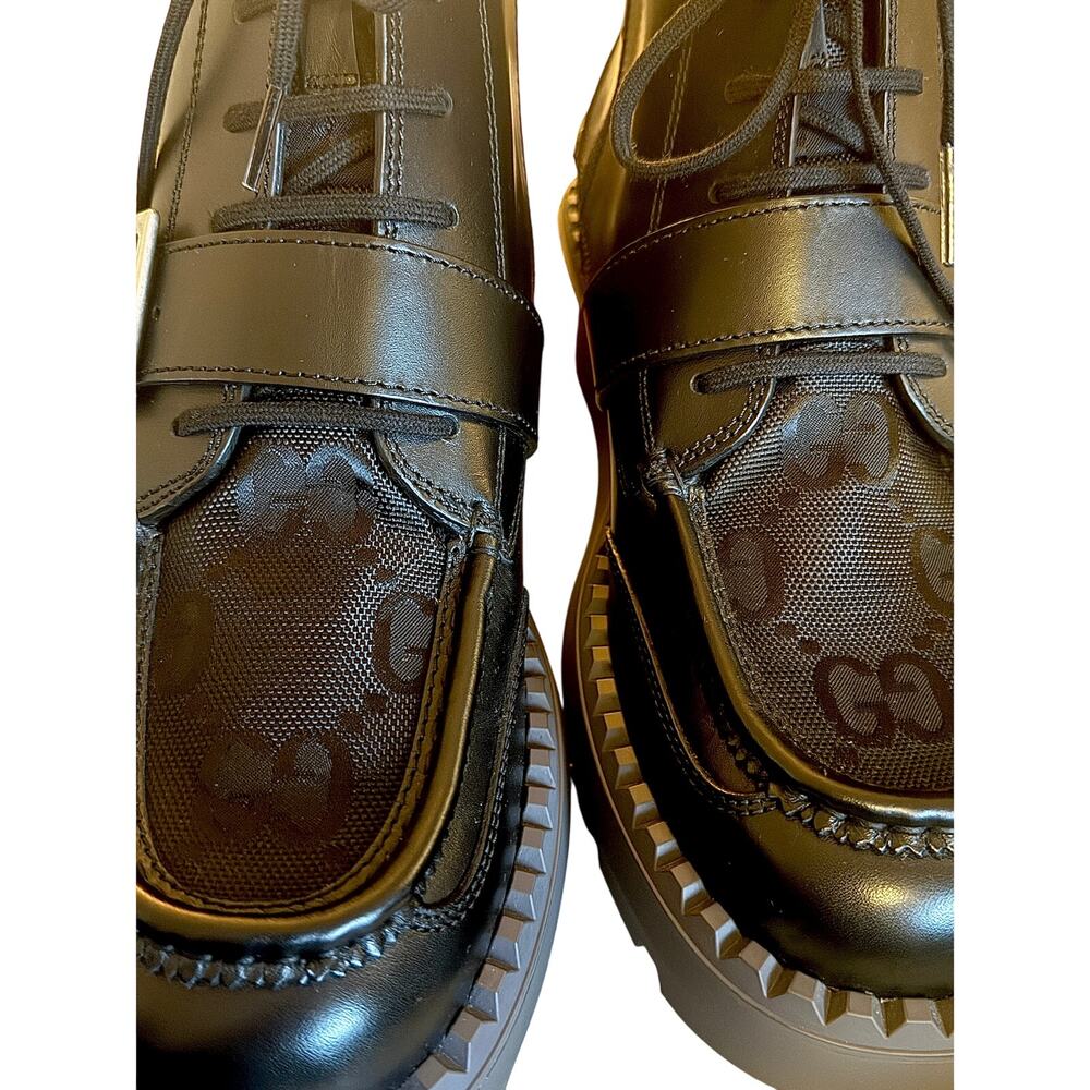 Gucci NWB Balck and Orange Lace Up Boot Buckle - Picture 3 of 9